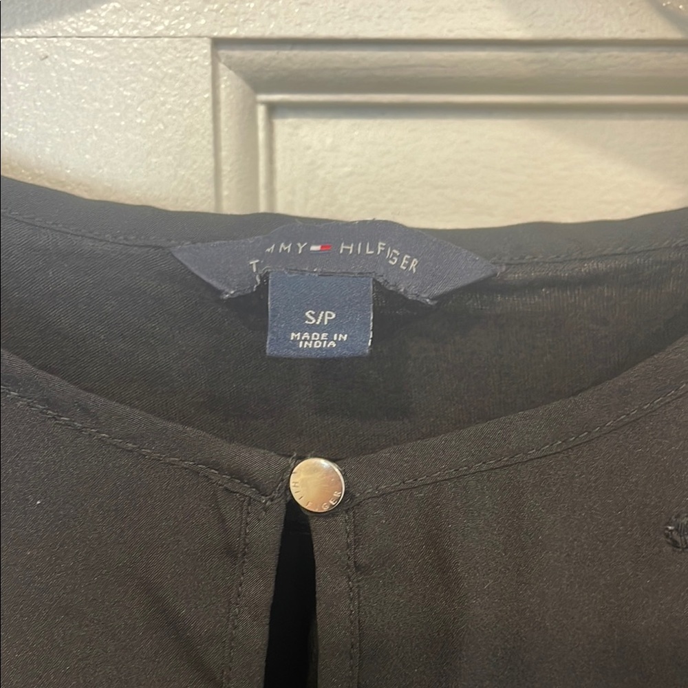 Tommy Hilfiger Black Buttoned Fitted Tank Top - Picture 2 of 4